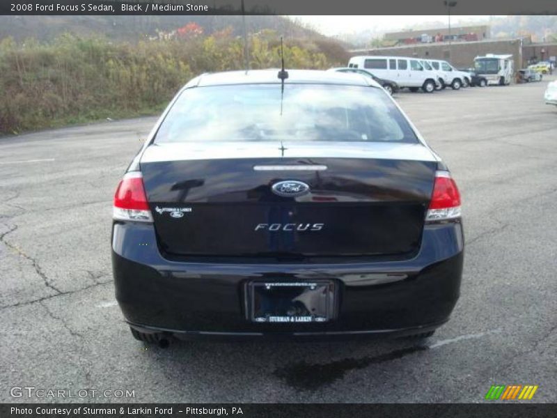 Black / Medium Stone 2008 Ford Focus S Sedan