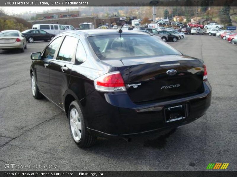 Black / Medium Stone 2008 Ford Focus S Sedan