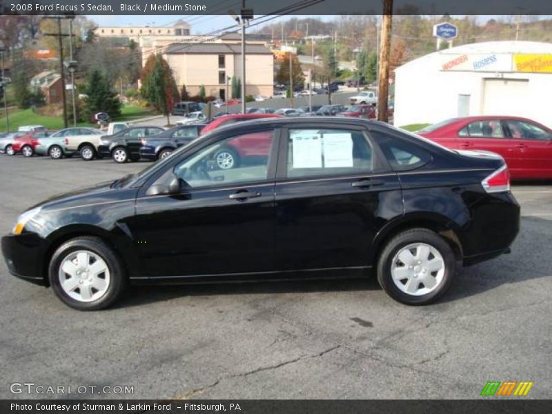 Black / Medium Stone 2008 Ford Focus S Sedan