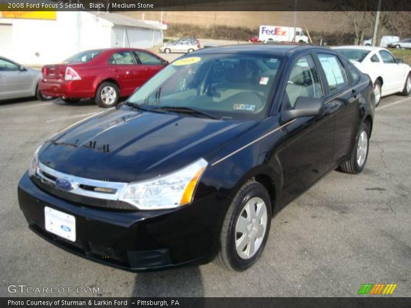 Black / Medium Stone 2008 Ford Focus S Sedan