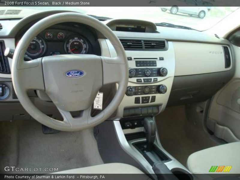 Black / Medium Stone 2008 Ford Focus S Sedan
