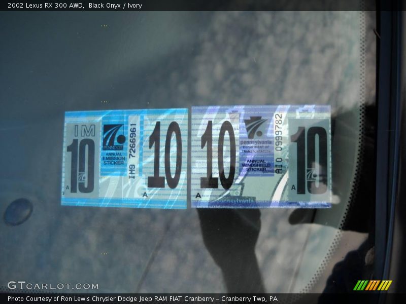 Black Onyx / Ivory 2002 Lexus RX 300 AWD
