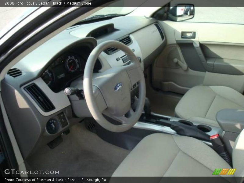 Black / Medium Stone 2008 Ford Focus S Sedan