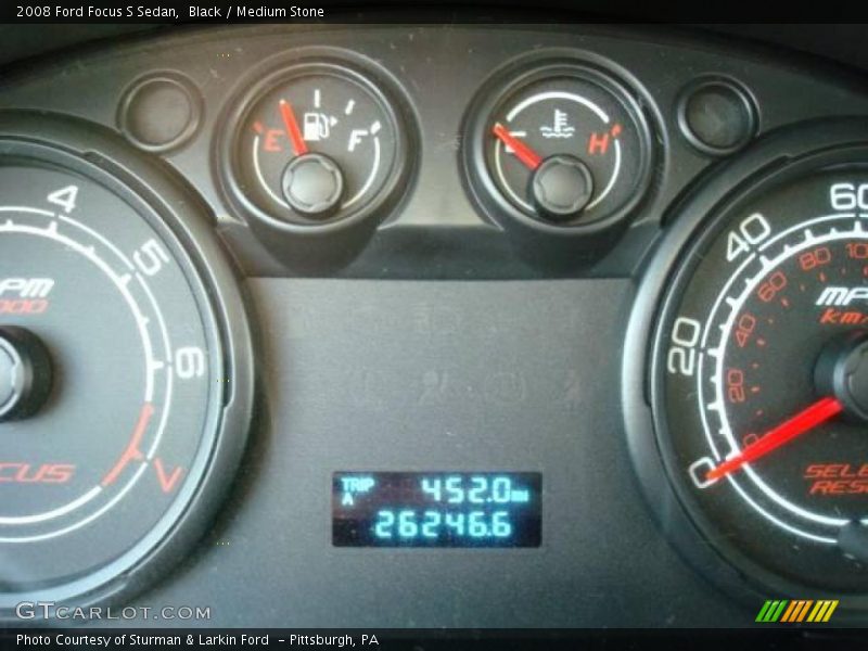 Black / Medium Stone 2008 Ford Focus S Sedan