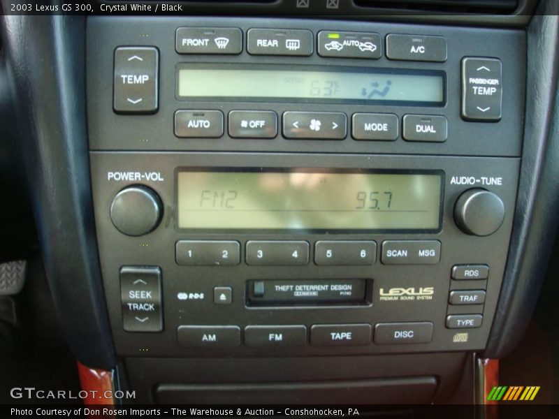 Crystal White / Black 2003 Lexus GS 300