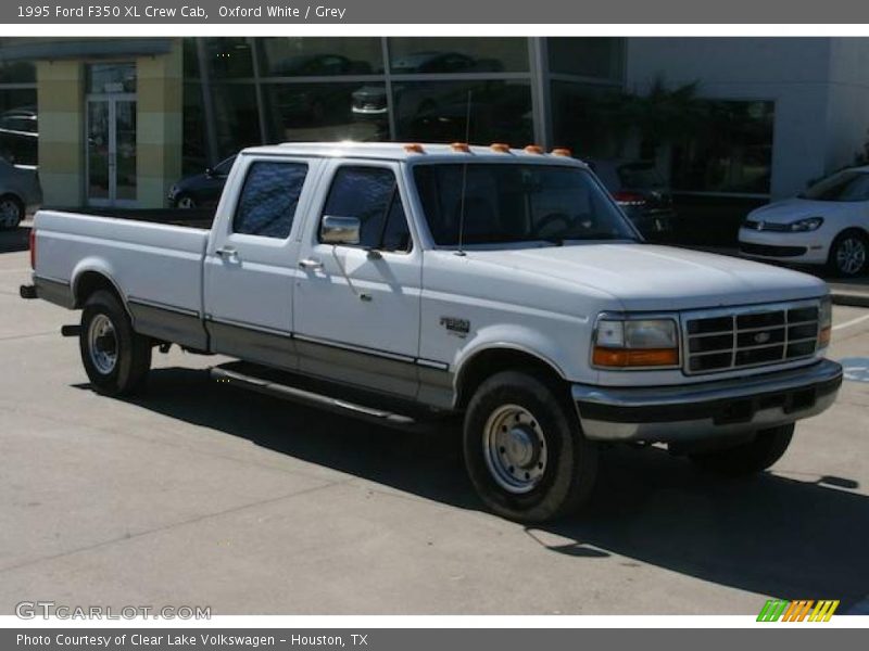 Oxford White / Grey 1995 Ford F350 XL Crew Cab