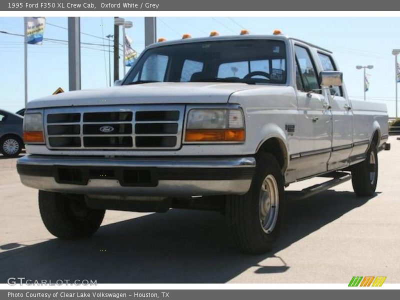 Oxford White / Grey 1995 Ford F350 XL Crew Cab