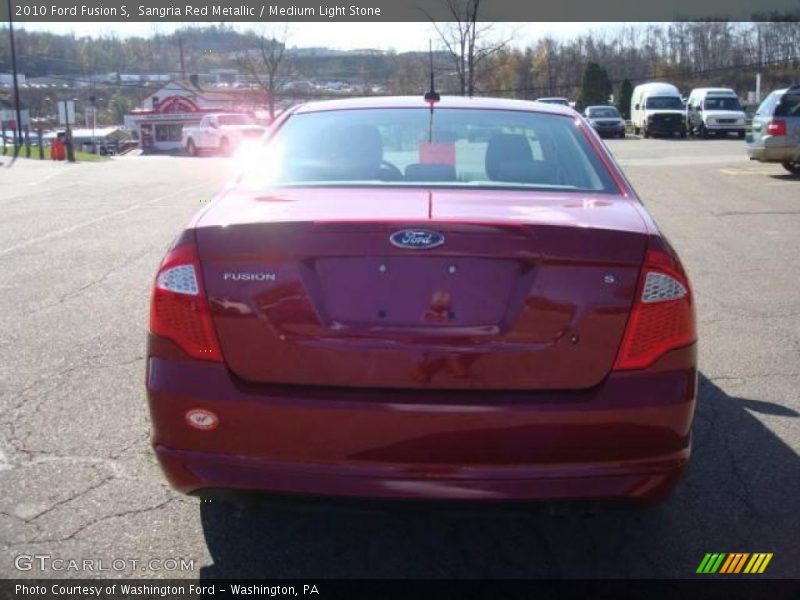 Sangria Red Metallic / Medium Light Stone 2010 Ford Fusion S