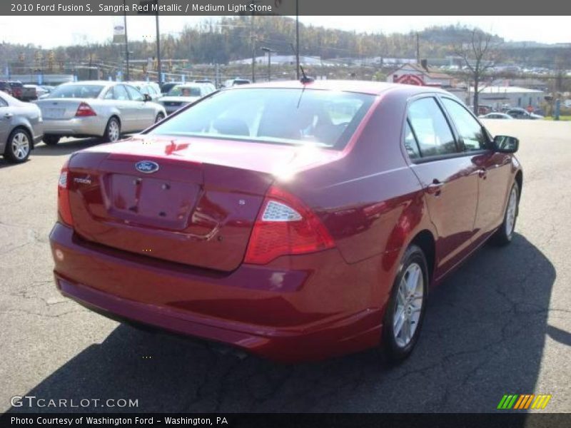 Sangria Red Metallic / Medium Light Stone 2010 Ford Fusion S