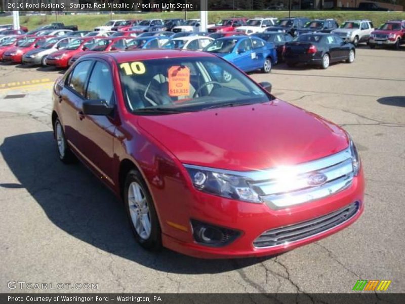 Sangria Red Metallic / Medium Light Stone 2010 Ford Fusion S