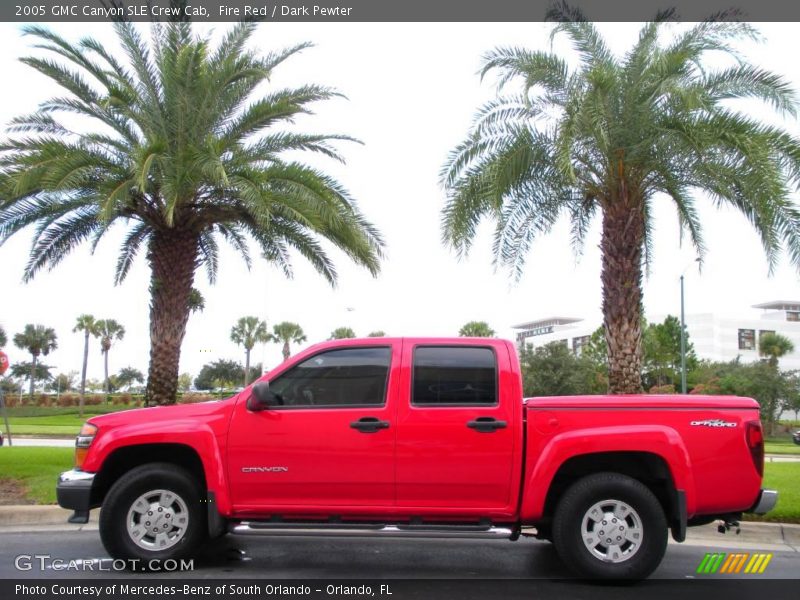 Fire Red / Dark Pewter 2005 GMC Canyon SLE Crew Cab