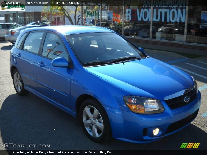 Spark Blue / Black 2008 Kia Spectra 5 SX Wagon