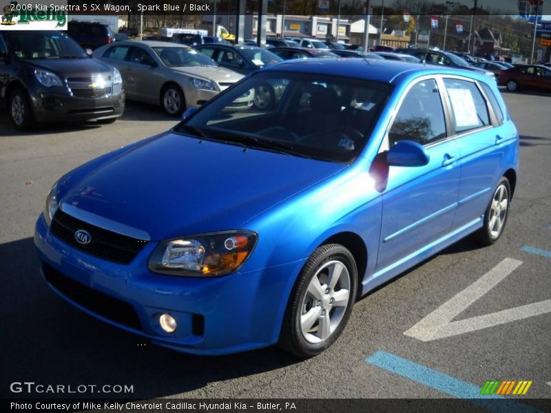 Spark Blue / Black 2008 Kia Spectra 5 SX Wagon