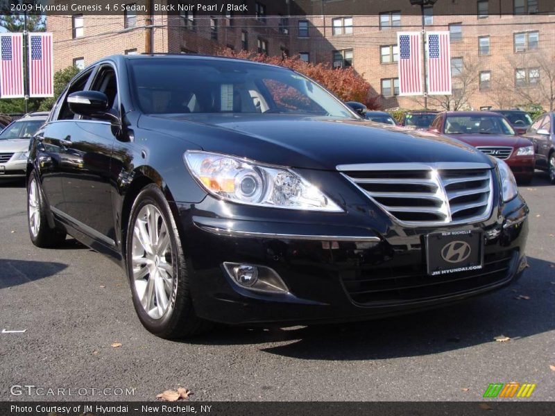 Black Noir Pearl / Black 2009 Hyundai Genesis 4.6 Sedan