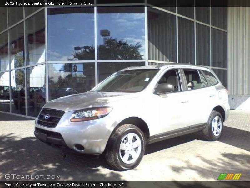 Bright Silver / Gray 2009 Hyundai Santa Fe GLS
