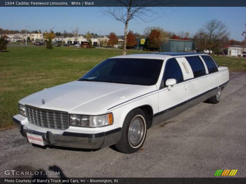 White / Black 1994 Cadillac Fleetwood Limousine