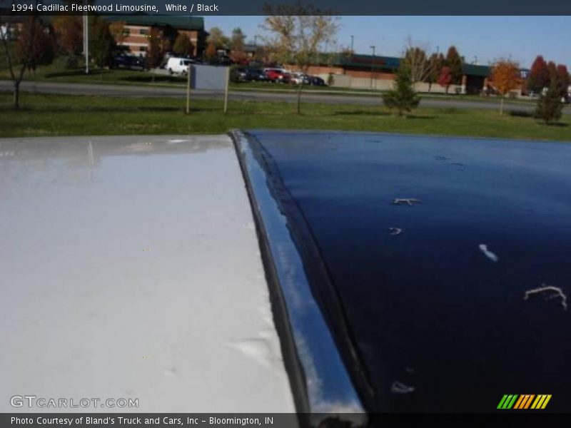 White / Black 1994 Cadillac Fleetwood Limousine