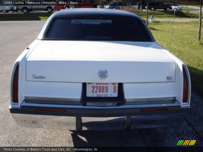 White / Black 1994 Cadillac Fleetwood Limousine