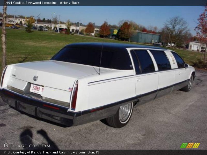 White / Black 1994 Cadillac Fleetwood Limousine