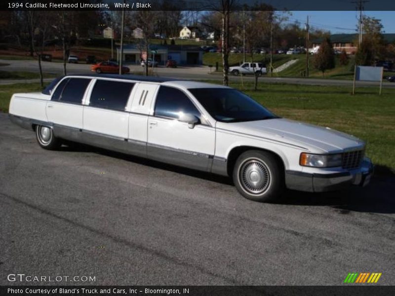 White / Black 1994 Cadillac Fleetwood Limousine