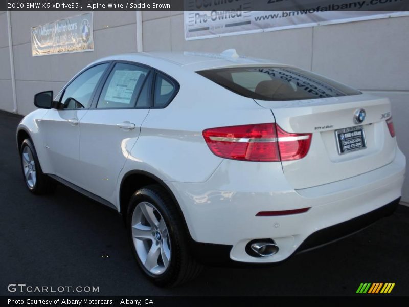 Alpine White / Saddle Brown 2010 BMW X6 xDrive35i