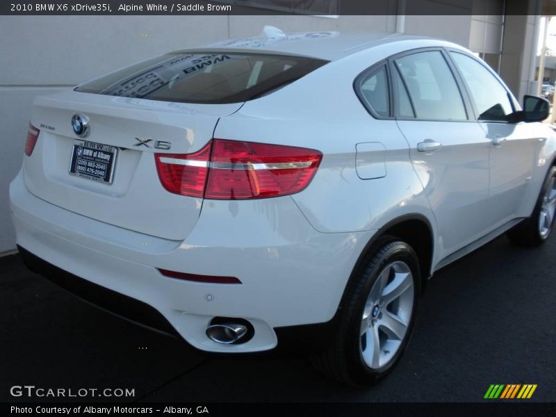 Alpine White / Saddle Brown 2010 BMW X6 xDrive35i