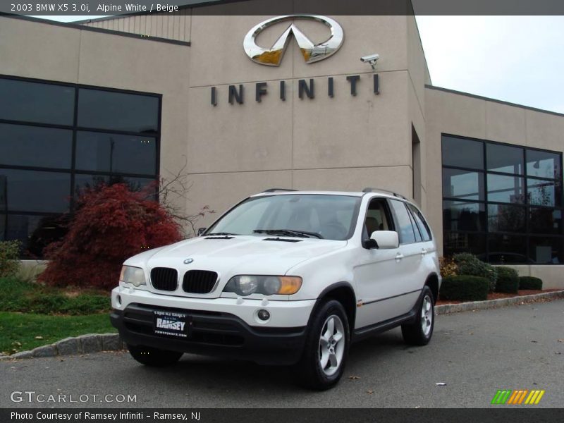 Alpine White / Beige 2003 BMW X5 3.0i