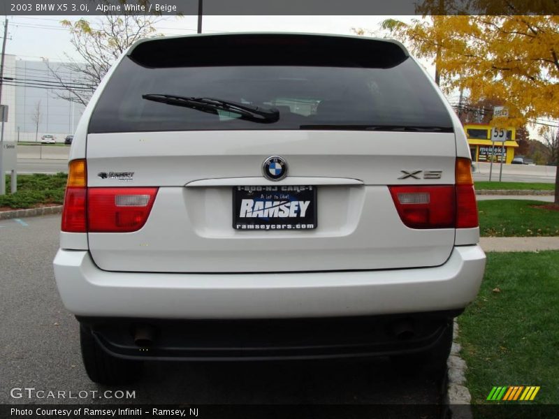 Alpine White / Beige 2003 BMW X5 3.0i