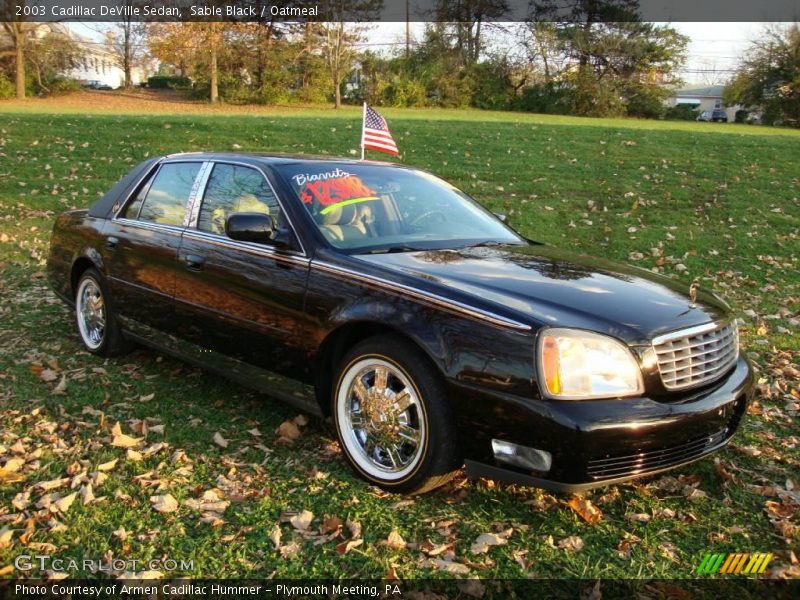 Sable Black / Oatmeal 2003 Cadillac DeVille Sedan