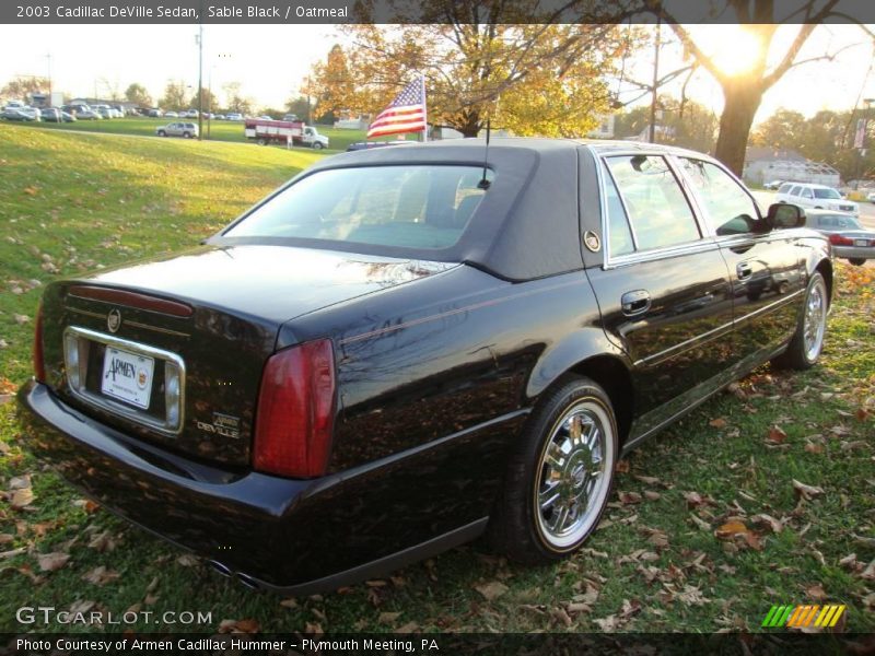 Sable Black / Oatmeal 2003 Cadillac DeVille Sedan
