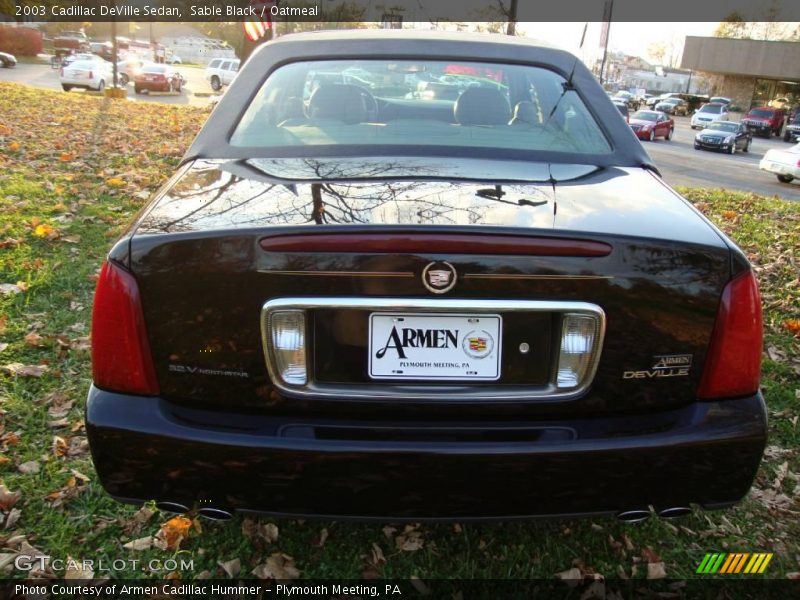 Sable Black / Oatmeal 2003 Cadillac DeVille Sedan