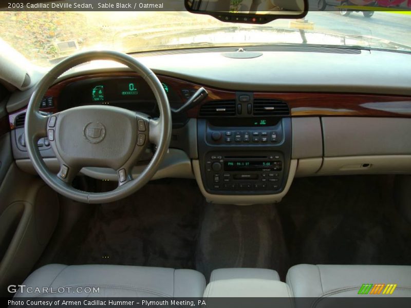 Sable Black / Oatmeal 2003 Cadillac DeVille Sedan