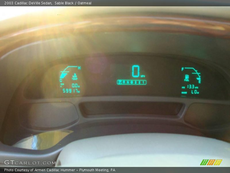 Sable Black / Oatmeal 2003 Cadillac DeVille Sedan