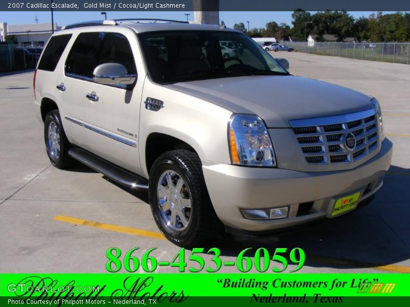 Gold Mist / Cocoa/Light Cashmere 2007 Cadillac Escalade