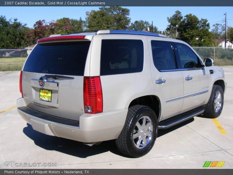 Gold Mist / Cocoa/Light Cashmere 2007 Cadillac Escalade