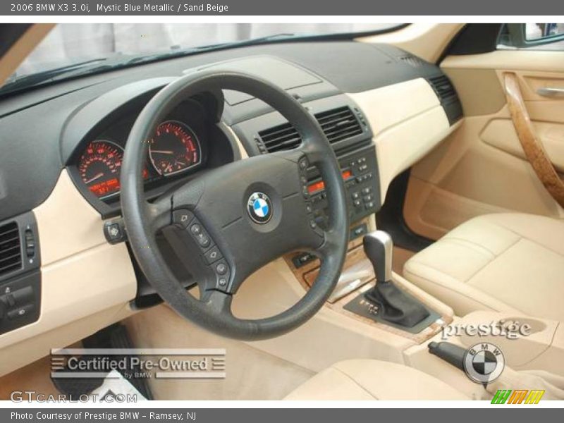 Mystic Blue Metallic / Sand Beige 2006 BMW X3 3.0i