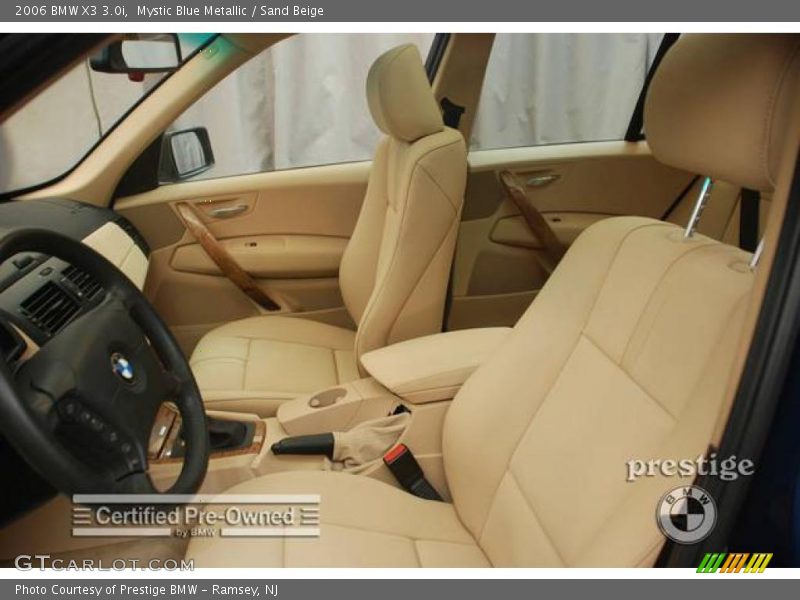 Mystic Blue Metallic / Sand Beige 2006 BMW X3 3.0i