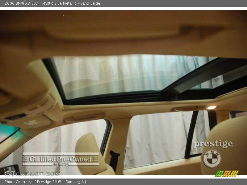 Mystic Blue Metallic / Sand Beige 2006 BMW X3 3.0i