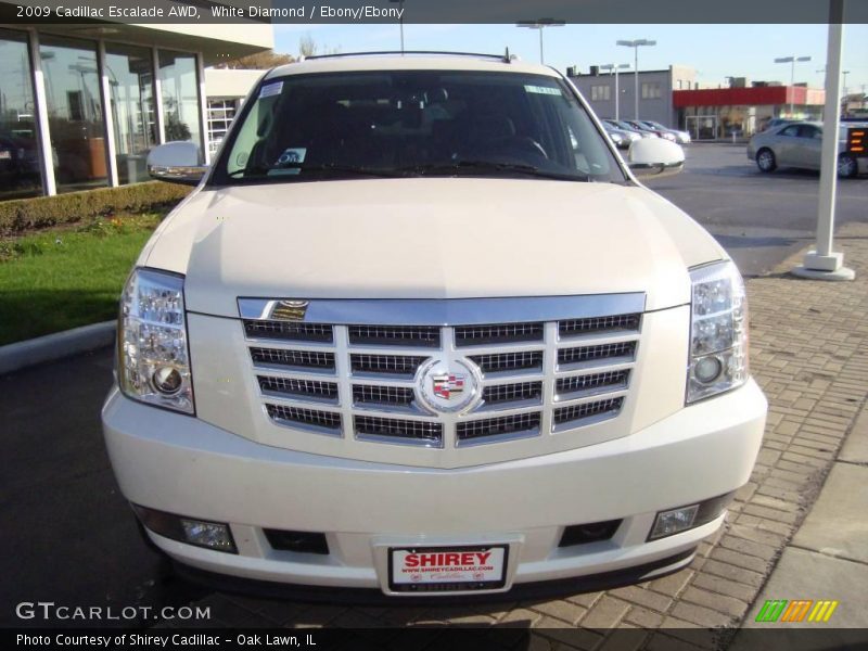 White Diamond / Ebony/Ebony 2009 Cadillac Escalade AWD