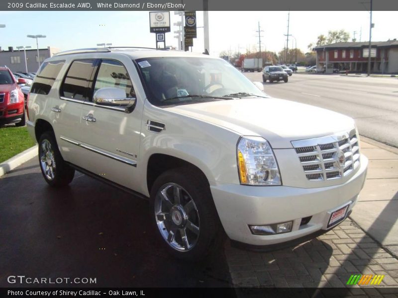 White Diamond / Ebony/Ebony 2009 Cadillac Escalade AWD