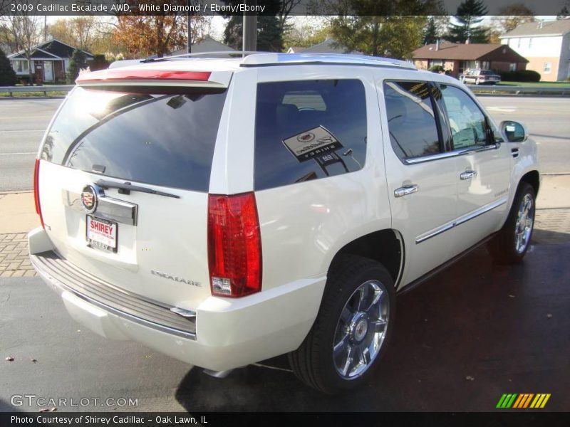 White Diamond / Ebony/Ebony 2009 Cadillac Escalade AWD
