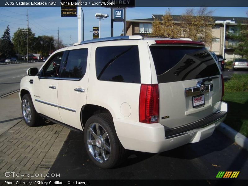 White Diamond / Ebony/Ebony 2009 Cadillac Escalade AWD