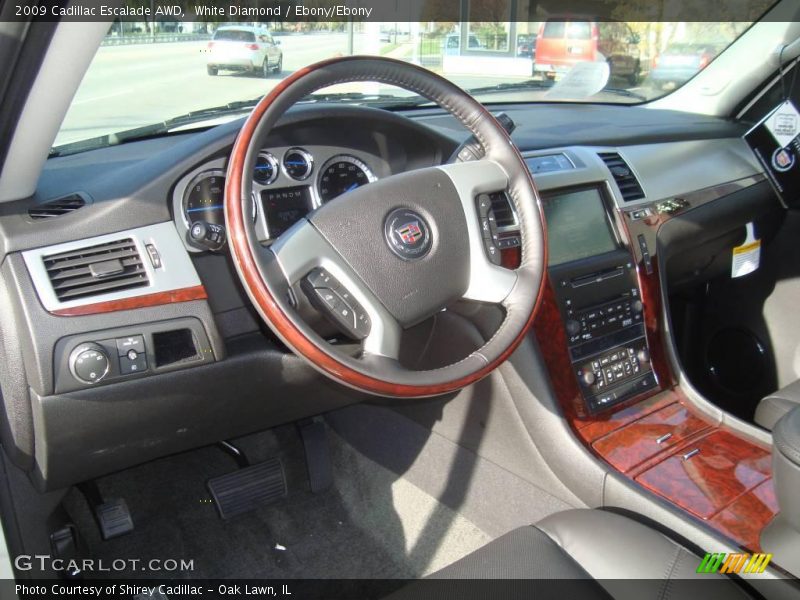 White Diamond / Ebony/Ebony 2009 Cadillac Escalade AWD