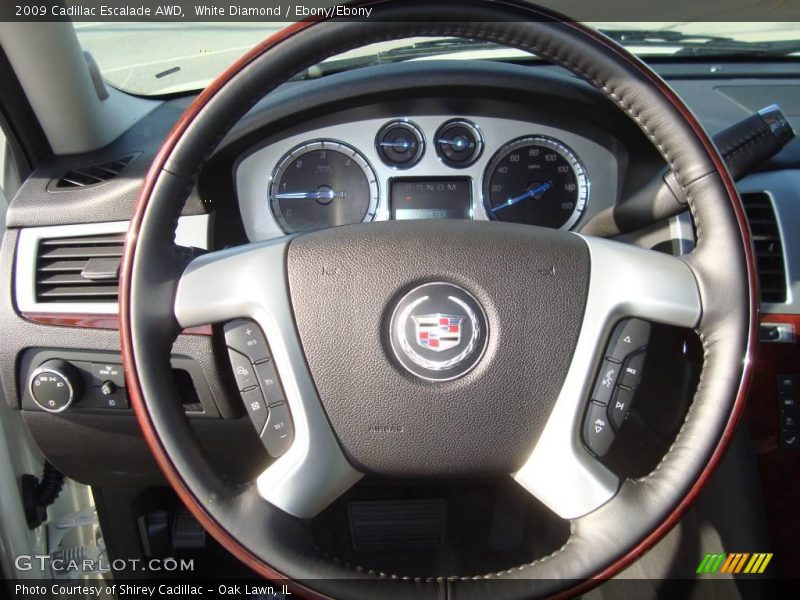 White Diamond / Ebony/Ebony 2009 Cadillac Escalade AWD