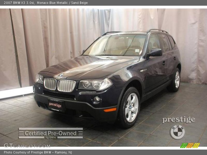 Monaco Blue Metallic / Sand Beige 2007 BMW X3 3.0si
