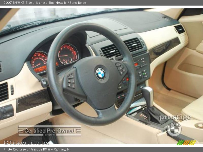 Monaco Blue Metallic / Sand Beige 2007 BMW X3 3.0si
