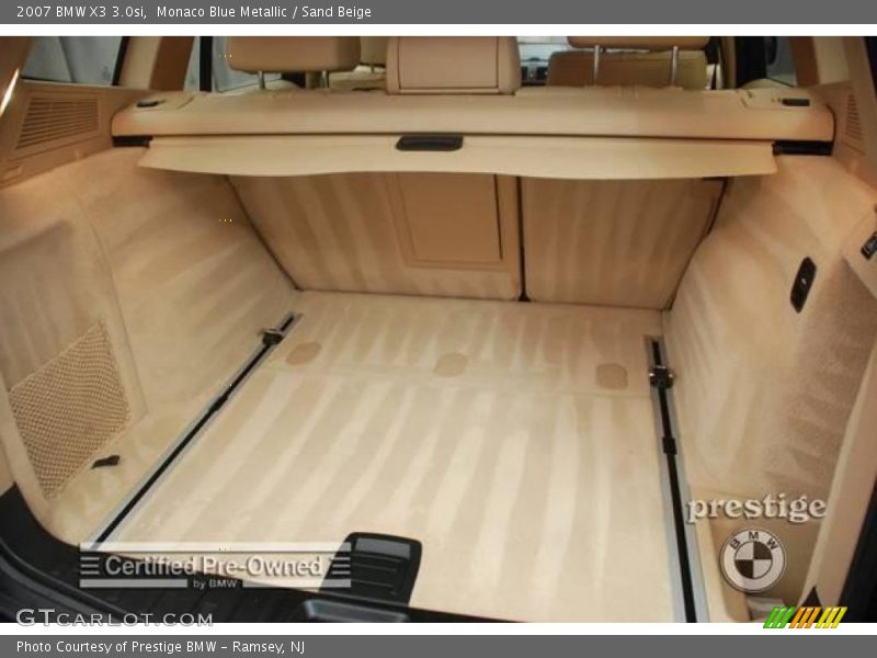 Monaco Blue Metallic / Sand Beige 2007 BMW X3 3.0si