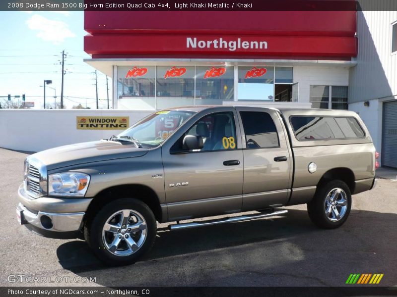 Light Khaki Metallic / Khaki 2008 Dodge Ram 1500 Big Horn Edition Quad Cab 4x4