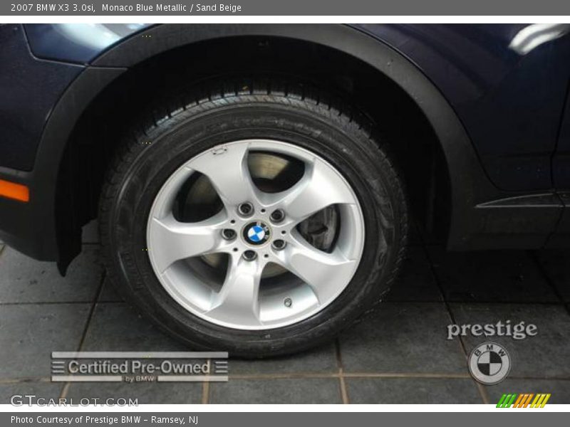 Monaco Blue Metallic / Sand Beige 2007 BMW X3 3.0si