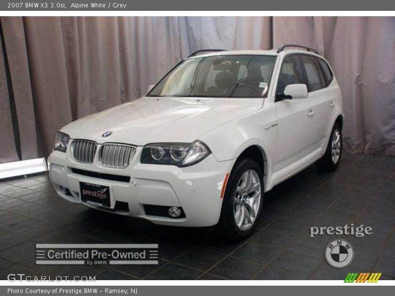Alpine White / Grey 2007 BMW X3 3.0si